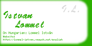 istvan lommel business card